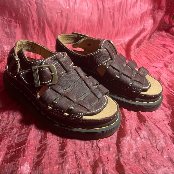 Dr. Martens Brown Leather Fisherman Sandals Size 5 - Picture 1 of 13